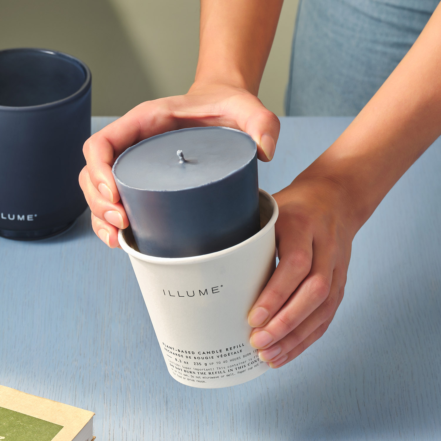 Reusable Glass Candle